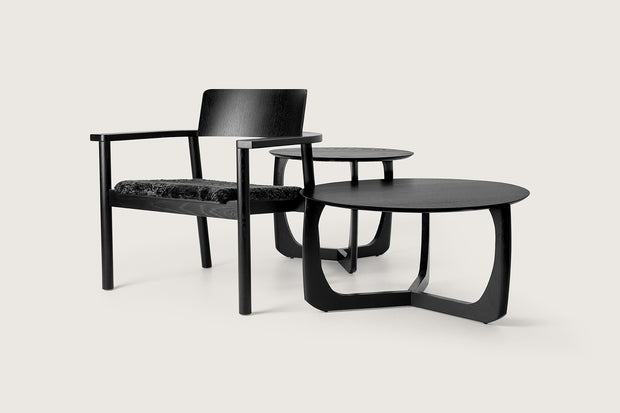 Møbel Copenhagen LILI Lounge Table L, Black Lacquered Ash