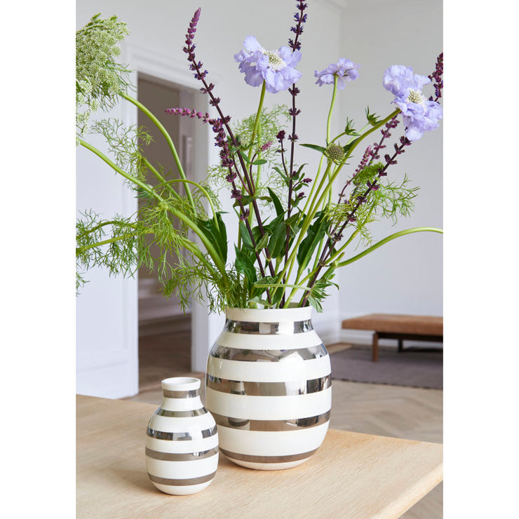 Kähler Omaggio Vase, Silver, 12.2"