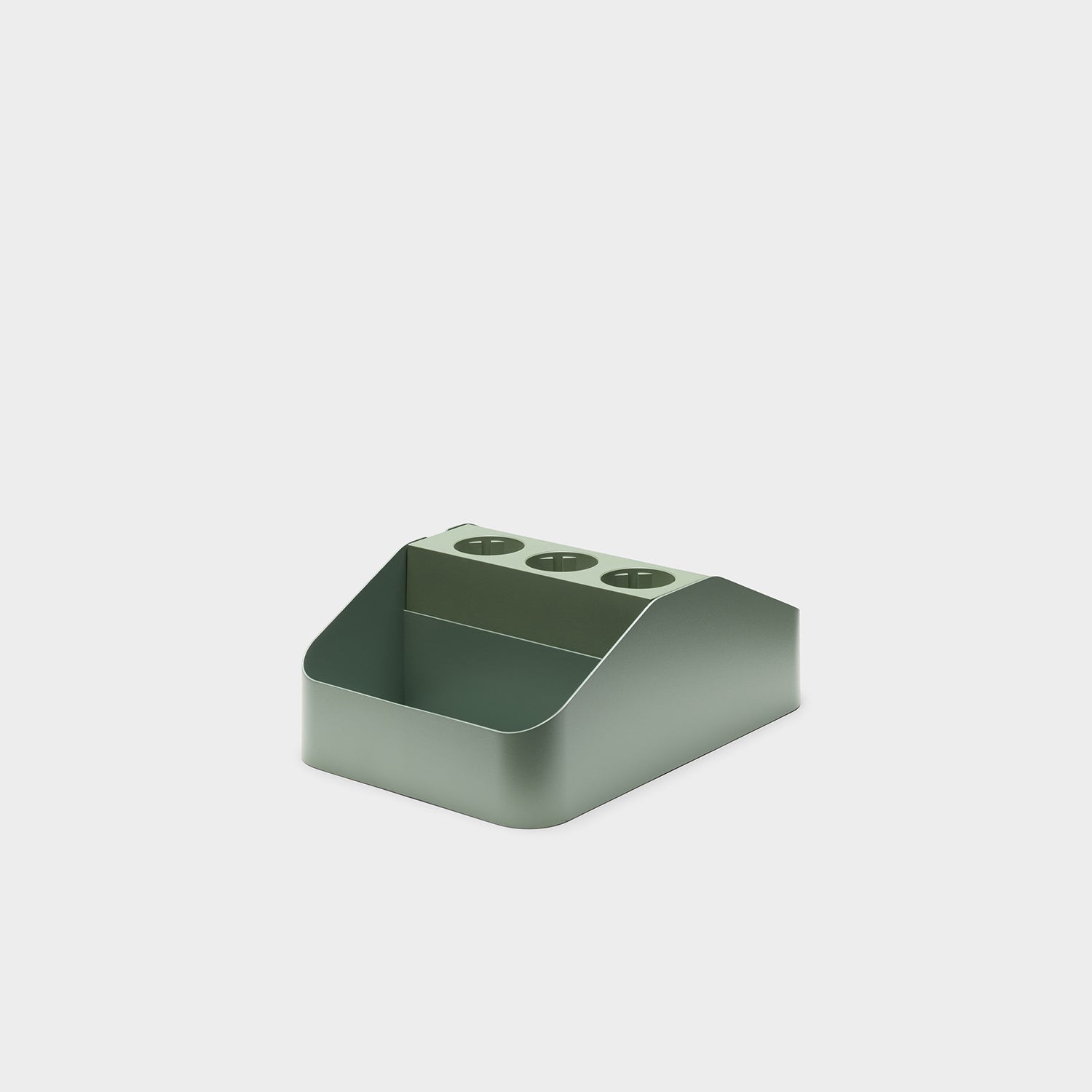 Pedestal Power Bar Tray Double - Mossy Green