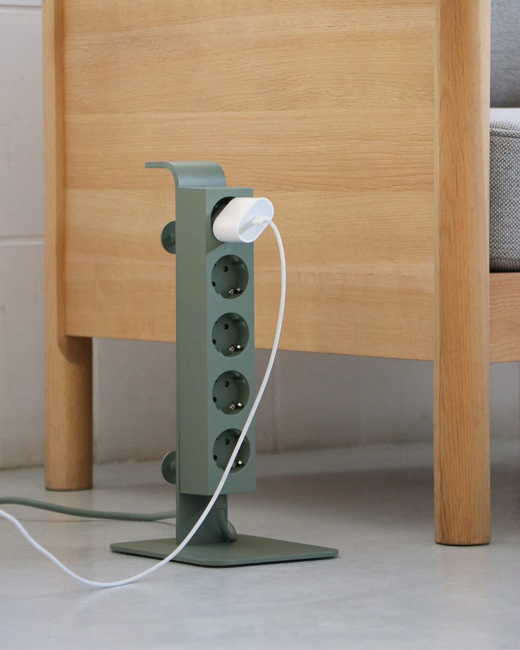 Pedestal Power Tower - Mossy Green