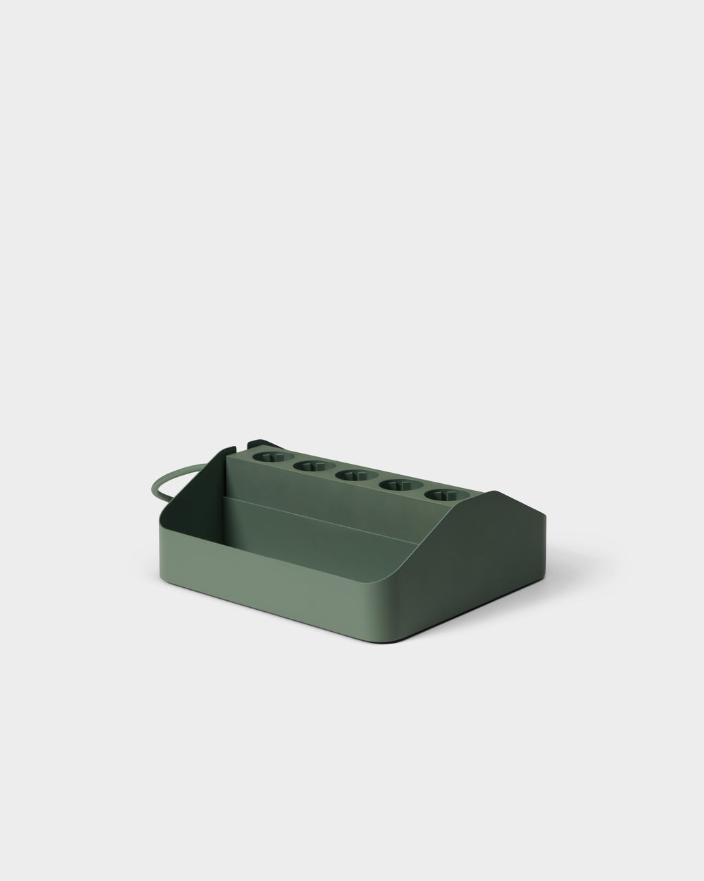 Pedestal Power Bar Tray Double - Mossy Green