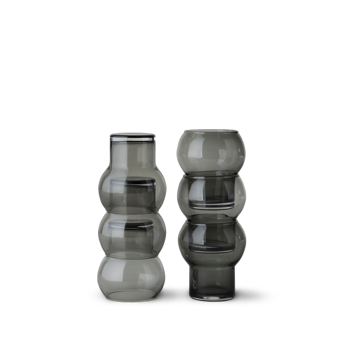 GLASS no. 48, giftbox 2 pcs, Smoked grey