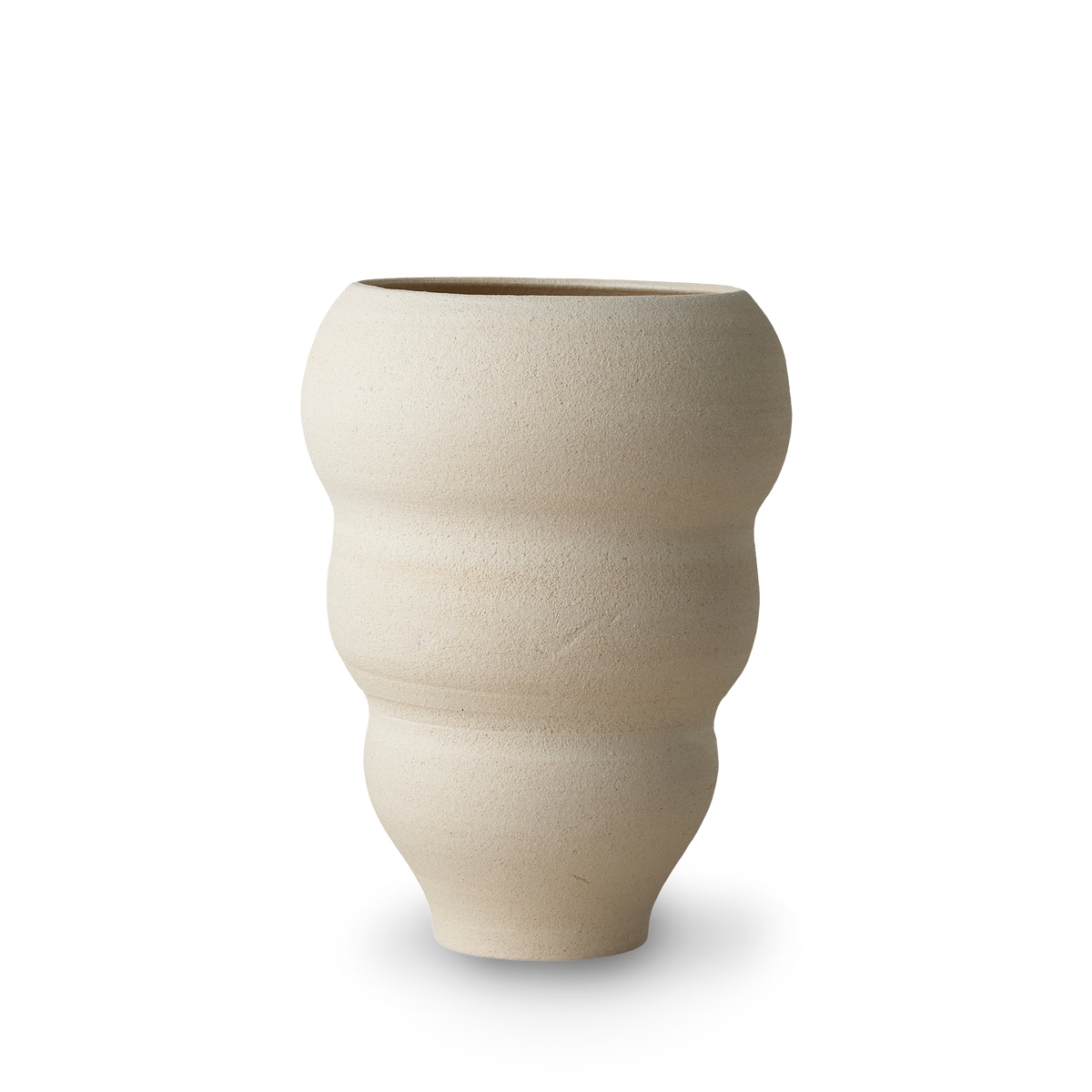 HAND TURNED VASE CURVED no. 60, Vanilla