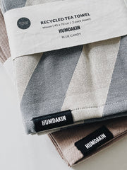 Humdakin Recycled Cotton Tea Towels, 2 pack - Blue Candy