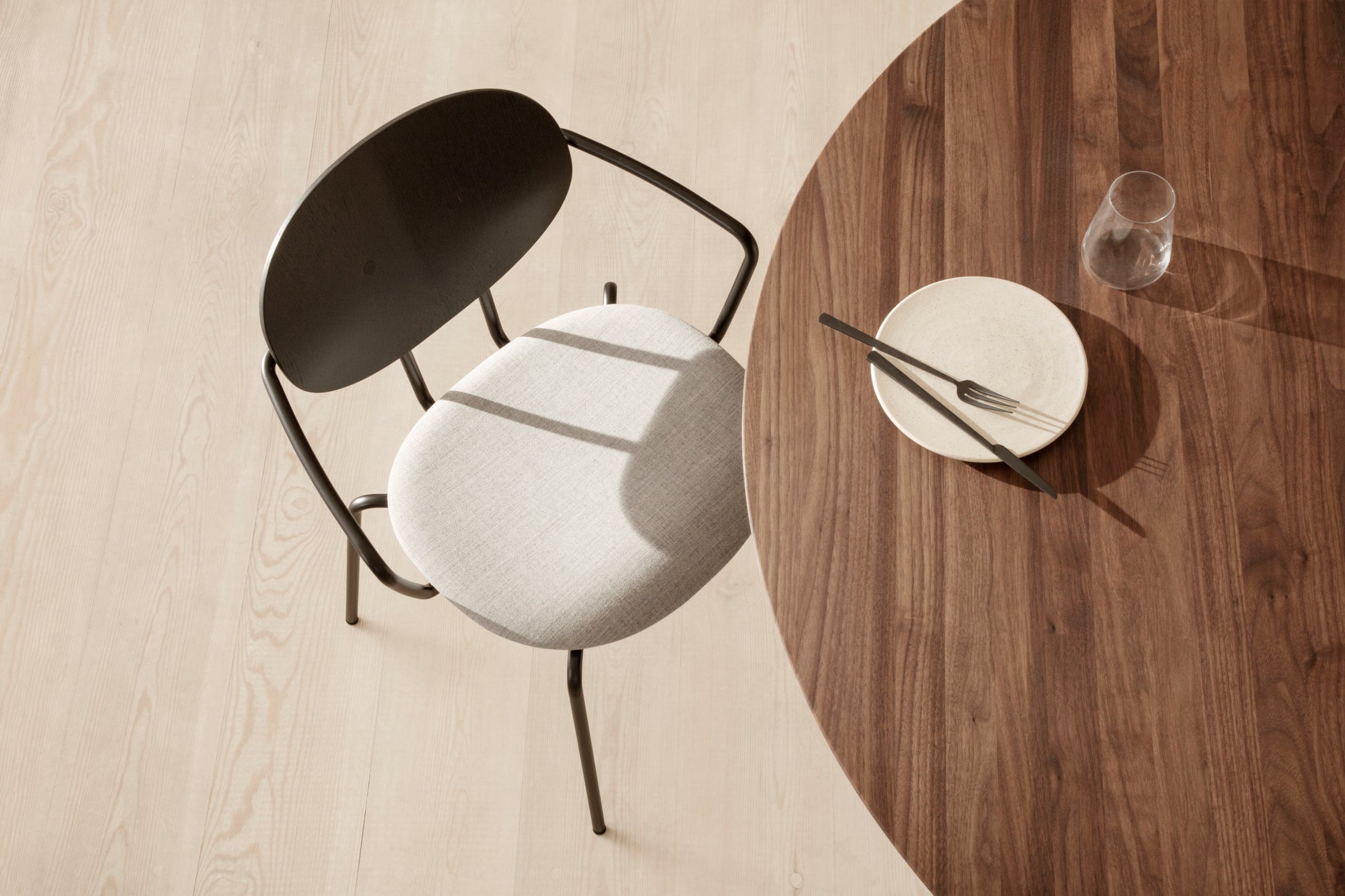 Sibast  PIET HEIN Dining Chair, Upholstered Seat With Armrest