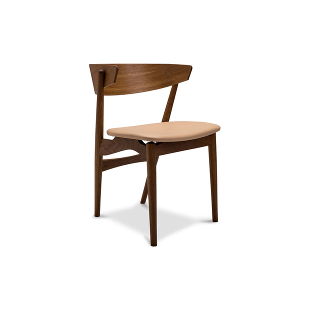 Sibast No 7 Dining Chair, Wooden Backrest & Upholstered Seat