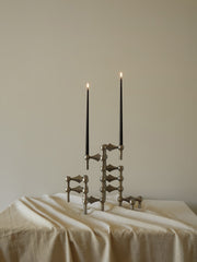 STOFF Nagel Candle Holder, Brushed Chrome