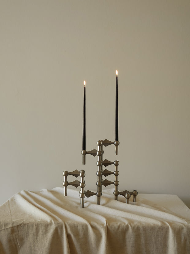 STOFF Nagel Taper Candle by Ester & Erik, Espresso, Set of 6