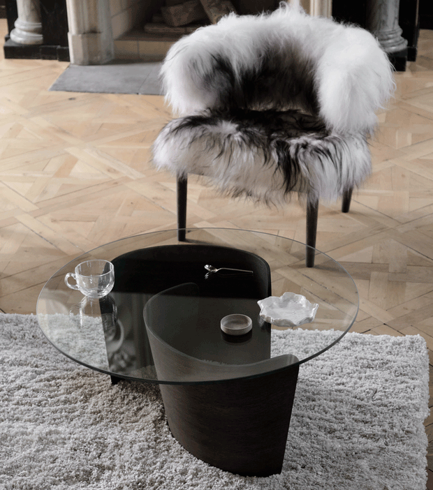 Sibast No 7 Lounge Table, Oak Dark Oil, Glass
