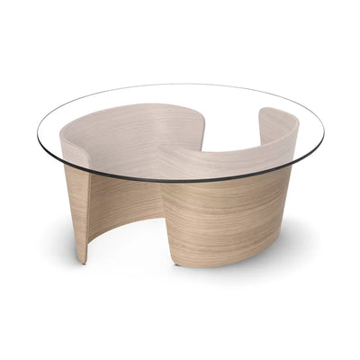 Sibast No 7 Lounge Table, Oak White Oil, Glass