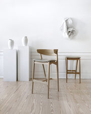 Sibast No 7 Bar Stool,  Wooden Backrest
