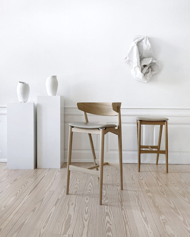 Sibast No 7 Bar Stool,  Wooden Backrest