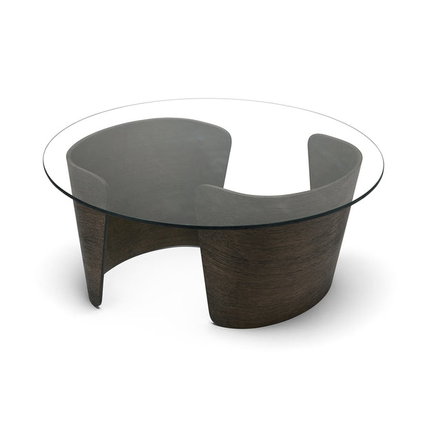Sibast No 7 Lounge Table, Oak Dark Oil, Glass