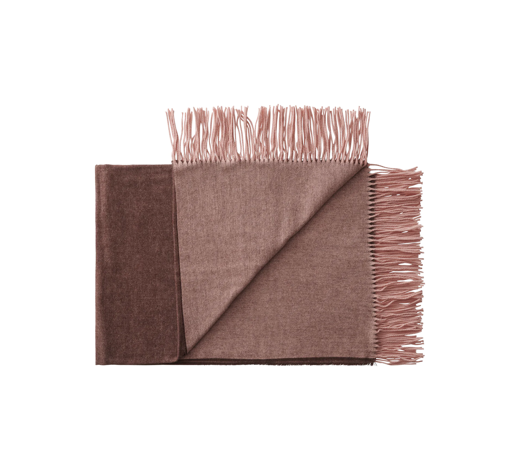 Silkeborg Uldspinderi Franja Throw - Pink/Brown