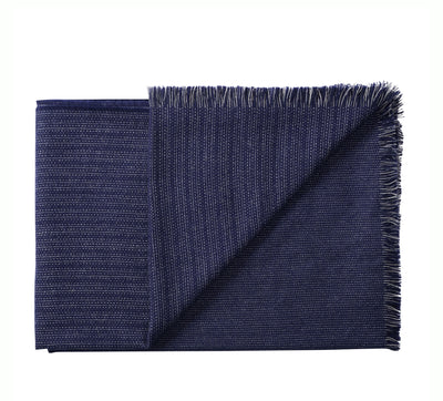 Silkeborg Uldspinderi Pine Throw - Blue White