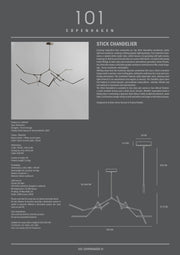 101 Copenhagen - Stick Chandelier - Bronze - Chandelier