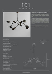 101 Copenhagen Stingray Chandelier - Burned Black 5m, (UL/NA)