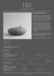 101 Copenhagen Submarine Vase, Fat - Dark Grey