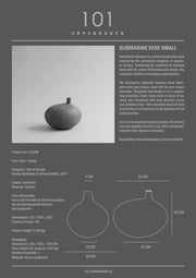101 Copenhagen Submarine Vase, Small - Dark Grey