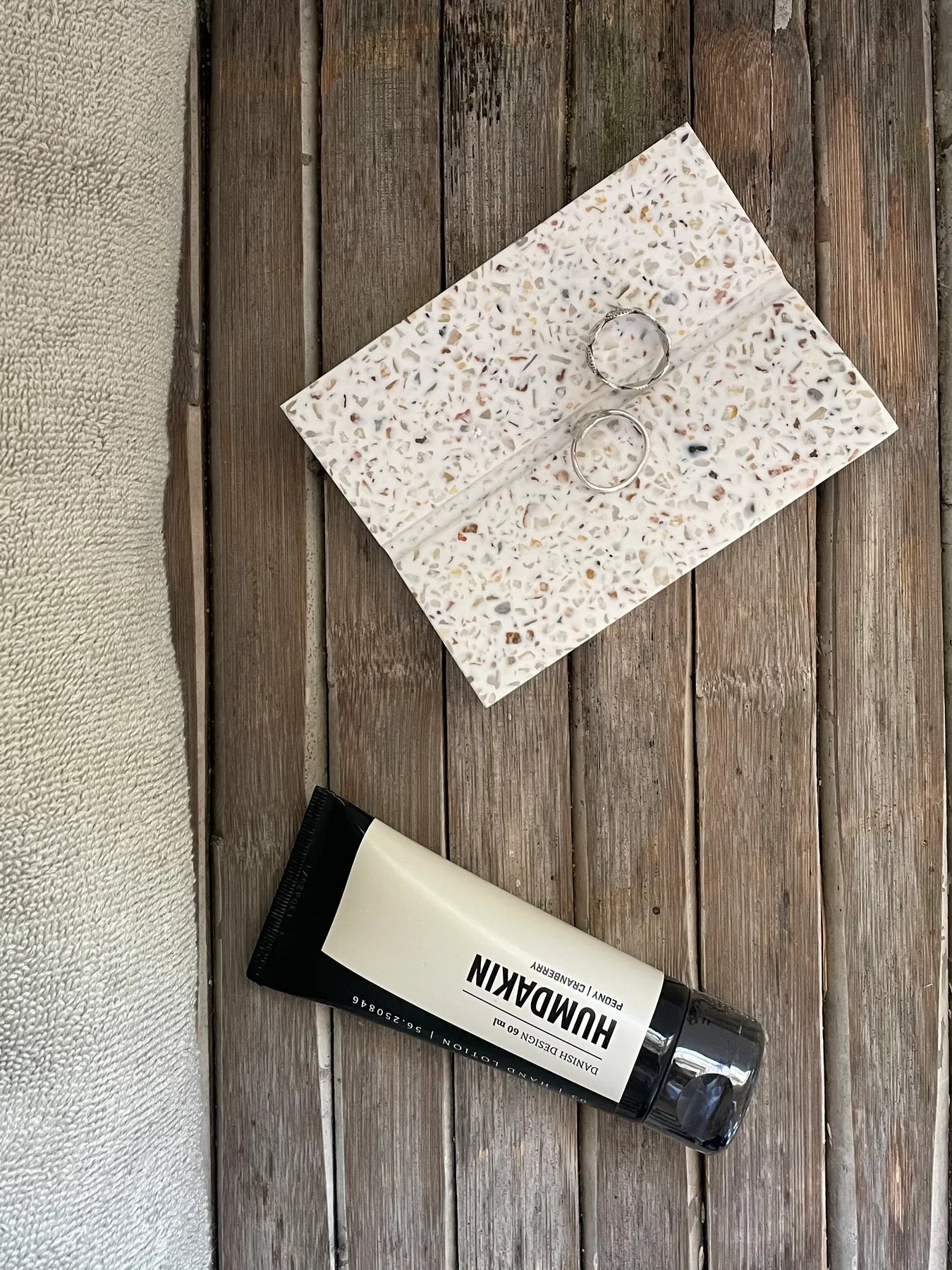 Humdakin Red/Beige Terrazzo Square Soap Tray