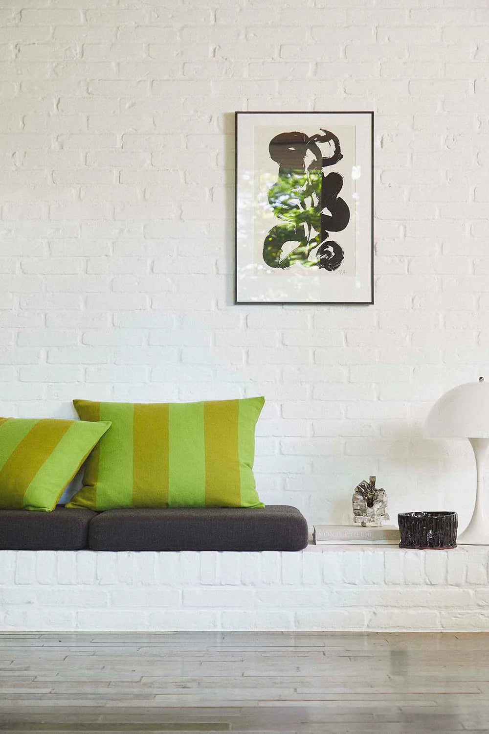 Silkeborg Uldspinderi The Sweater Polychrome Cushion - Green / Sage