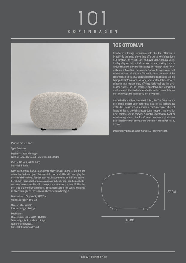 101 Copenhagen Toe Ottoman - Off White (CPH 900)