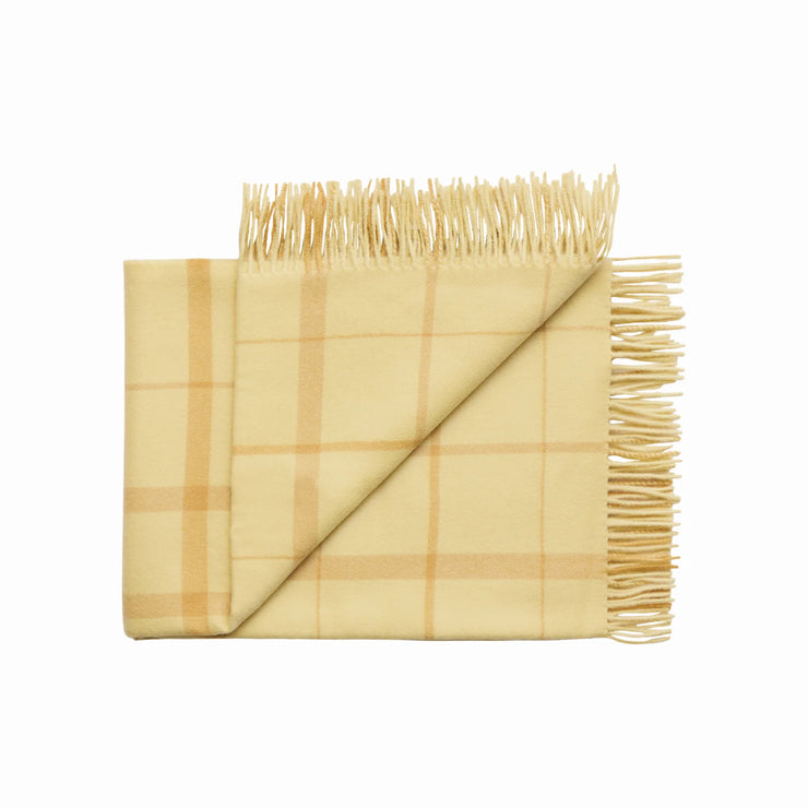 Silkeborg Uldspinderi Warp & Weft Throw - Chamomile/Mustard