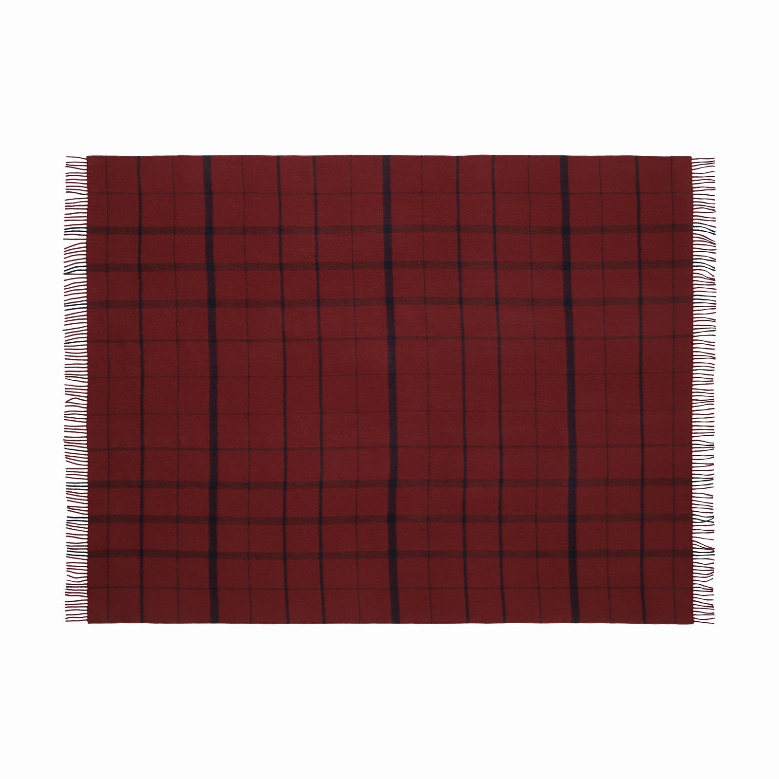 Silkeborg Uldspinderi Warp & Weft Throw - Beetroot/Midnight