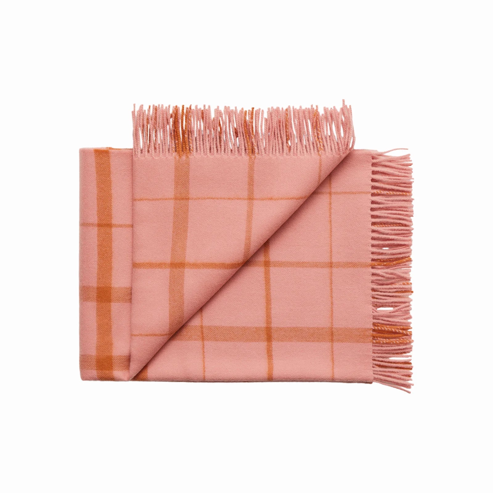 Silkeborg Uldspinderi Warp & Weft Throw - Coral/Amber