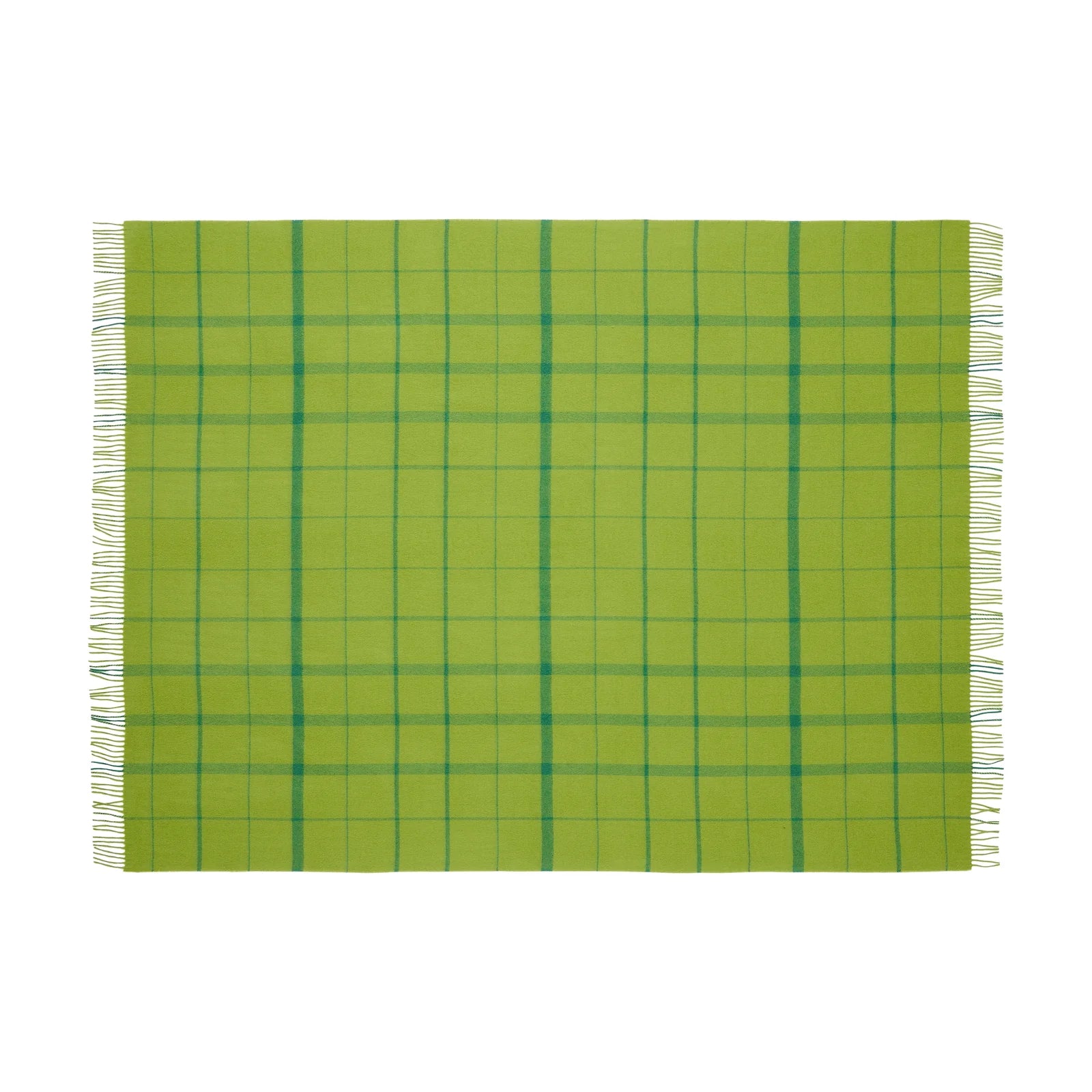 Silkeborg Uldspinderi Warp & Weft Throw - Lime/Grass