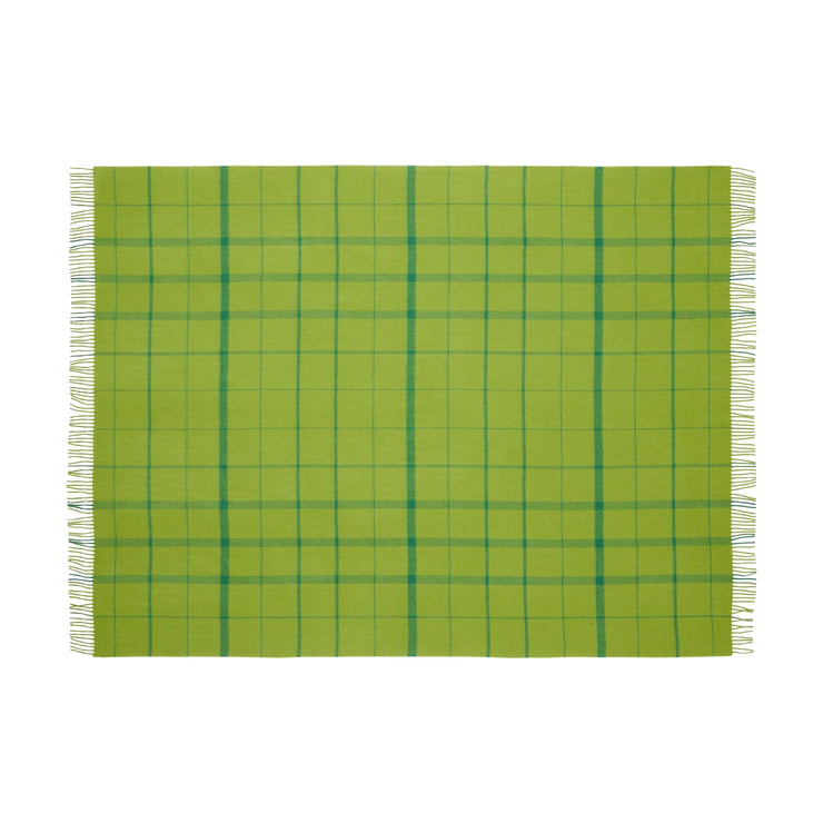 Silkeborg Uldspinderi Warp & Weft Throw - Lime/Grass