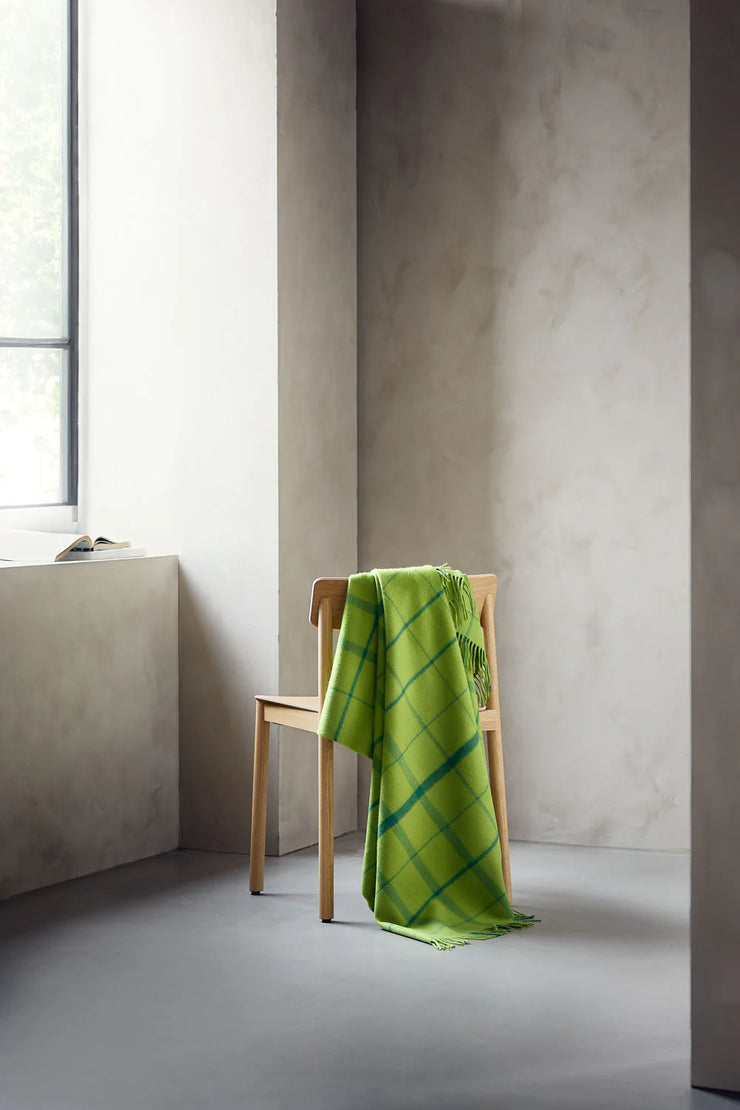 Silkeborg Uldspinderi Warp & Weft Throw - Lime/Grass