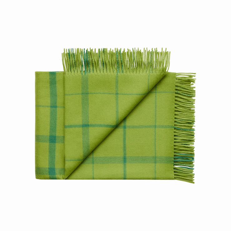 Silkeborg Uldspinderi Warp & Weft Throw - Lime/Grass