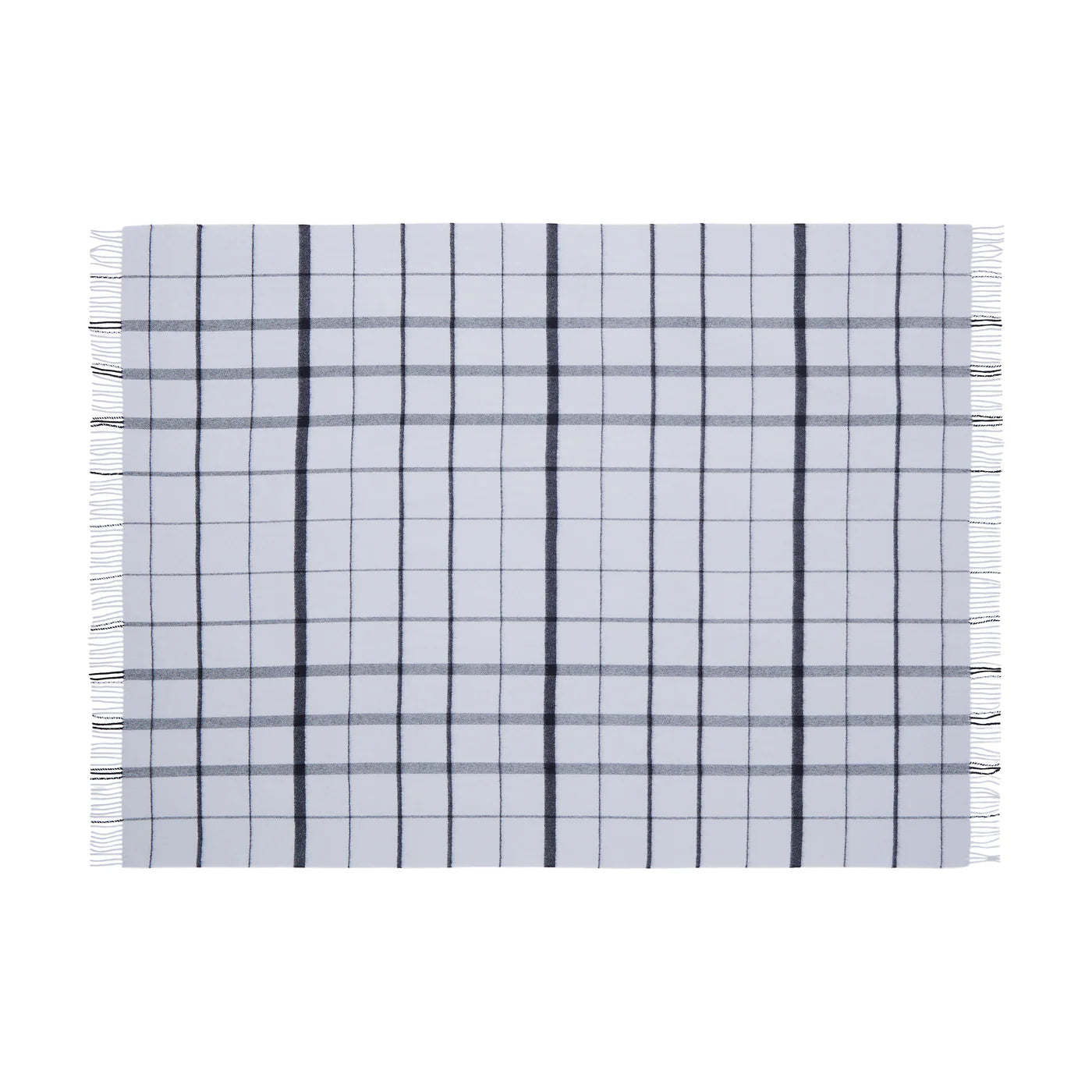 Silkeborg Uldspinderi Warp & Weft Throw - Concrete/Midnight