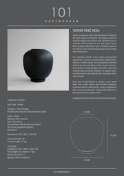 101 Copenhagen Sunao Vase, Hexa - Black