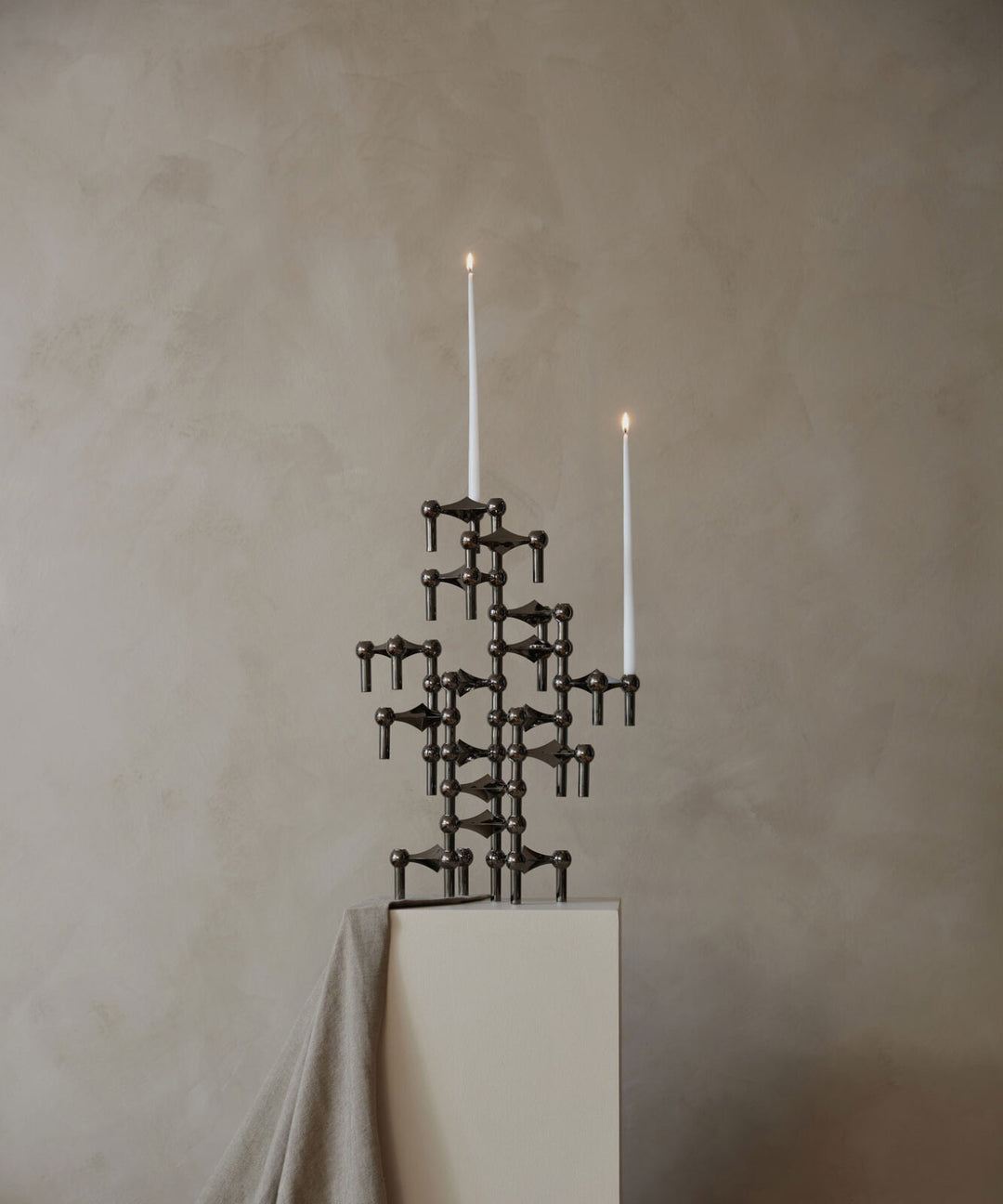 STOFF Nagel Candle Holder, Black Chrome – NORMODE