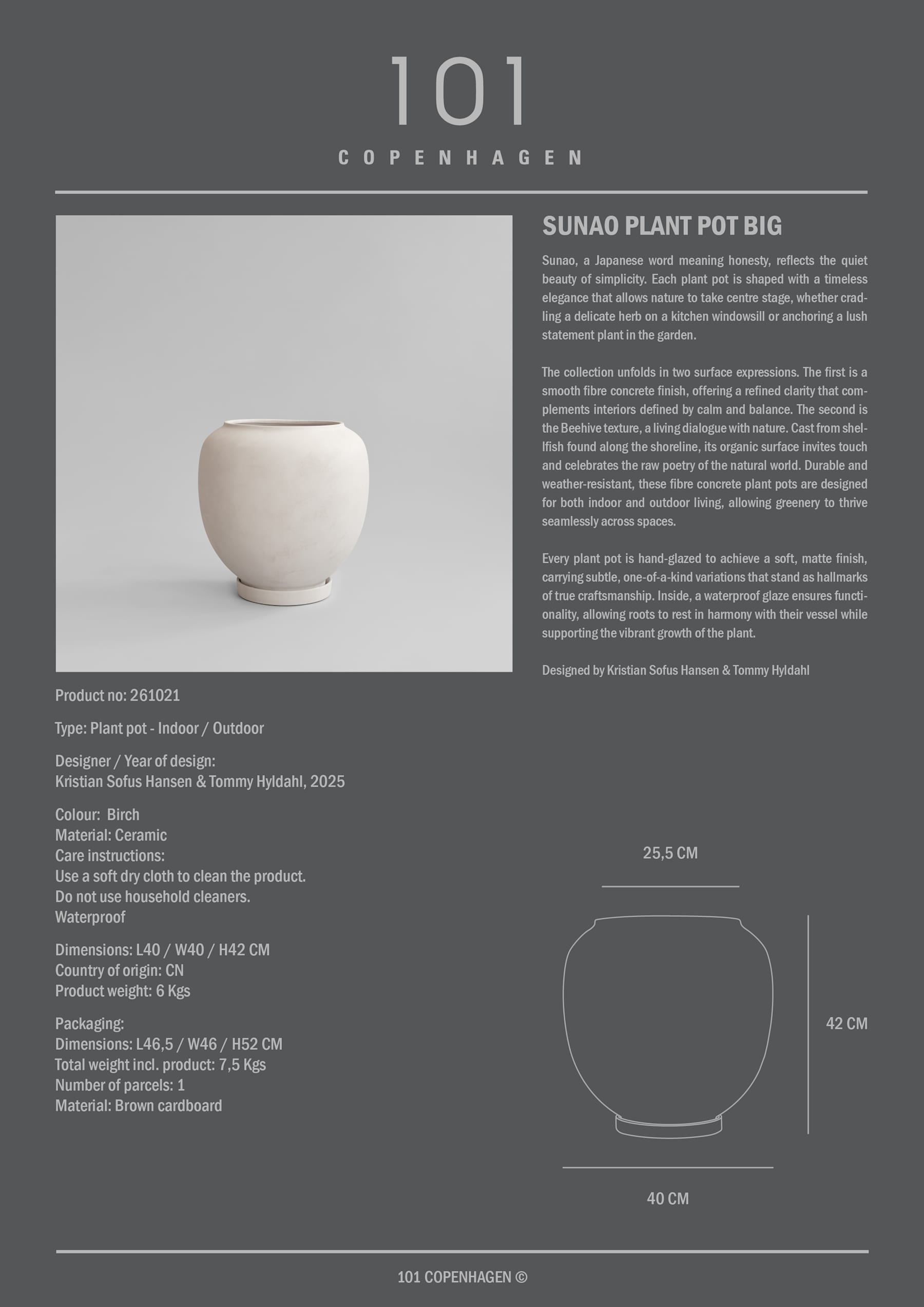 101 Copenhagen Sunao Plant Pot - Thumbnail 5