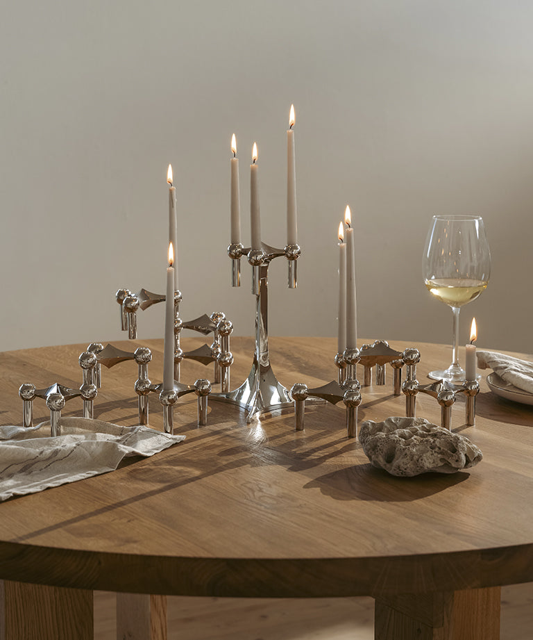 STOFF NAGEL クローム 3点 第2弾 STOFF Copenhagen STOFF Nagel candleholder, set of 3, chrome