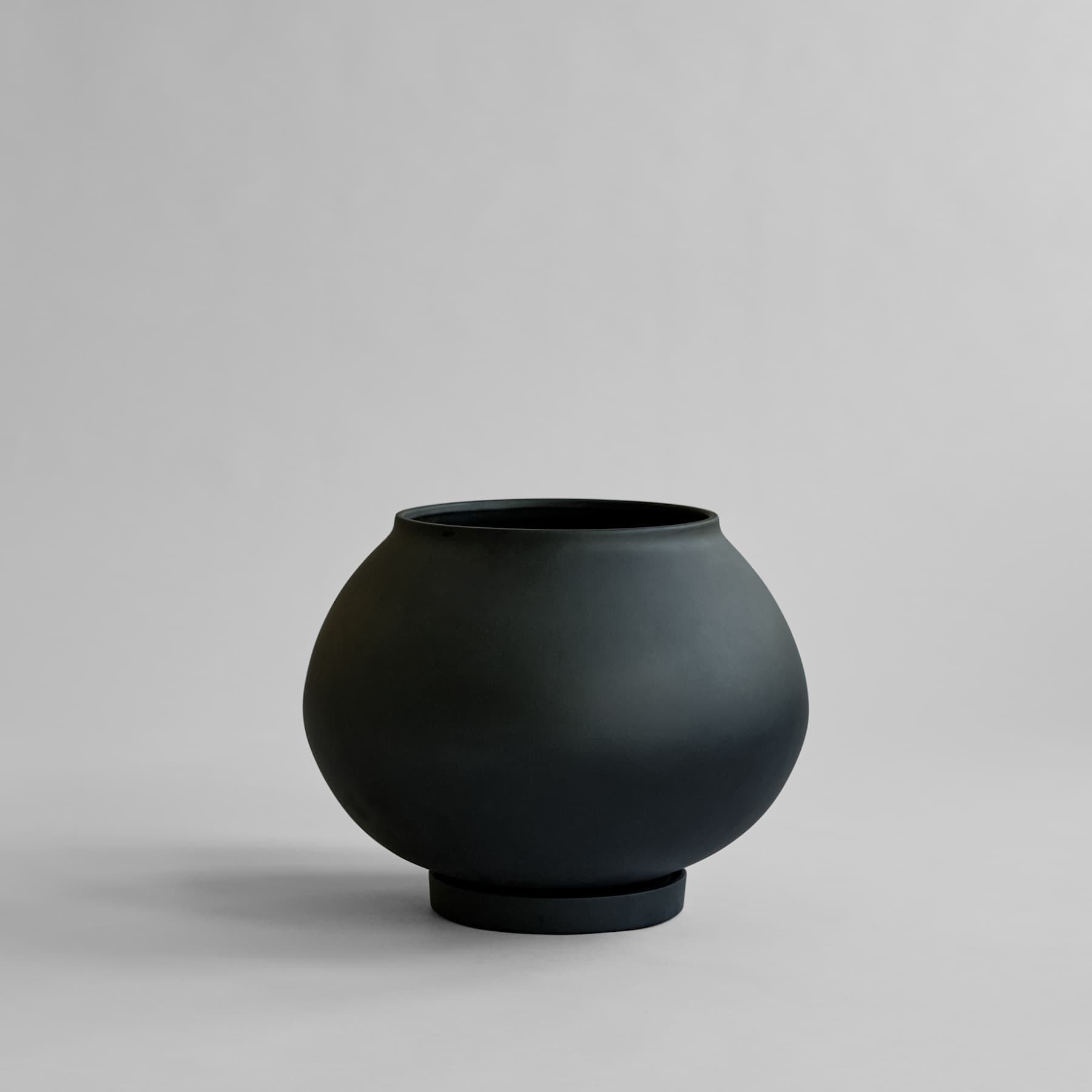 101 Copenhagen Sunao Plant Pot Fat, Big - Black