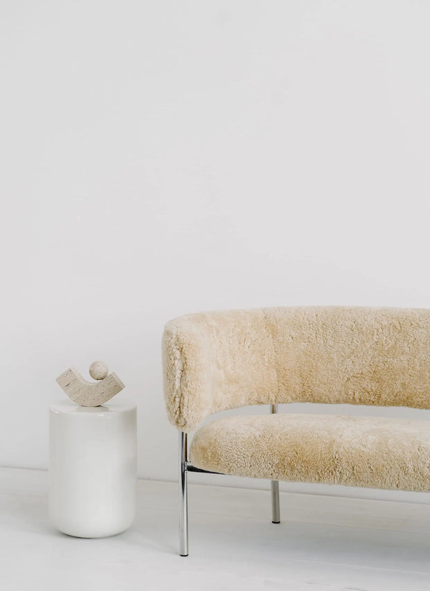 Møbel Copenhagen FONT Lounge Sofa, Polished Steel Frame