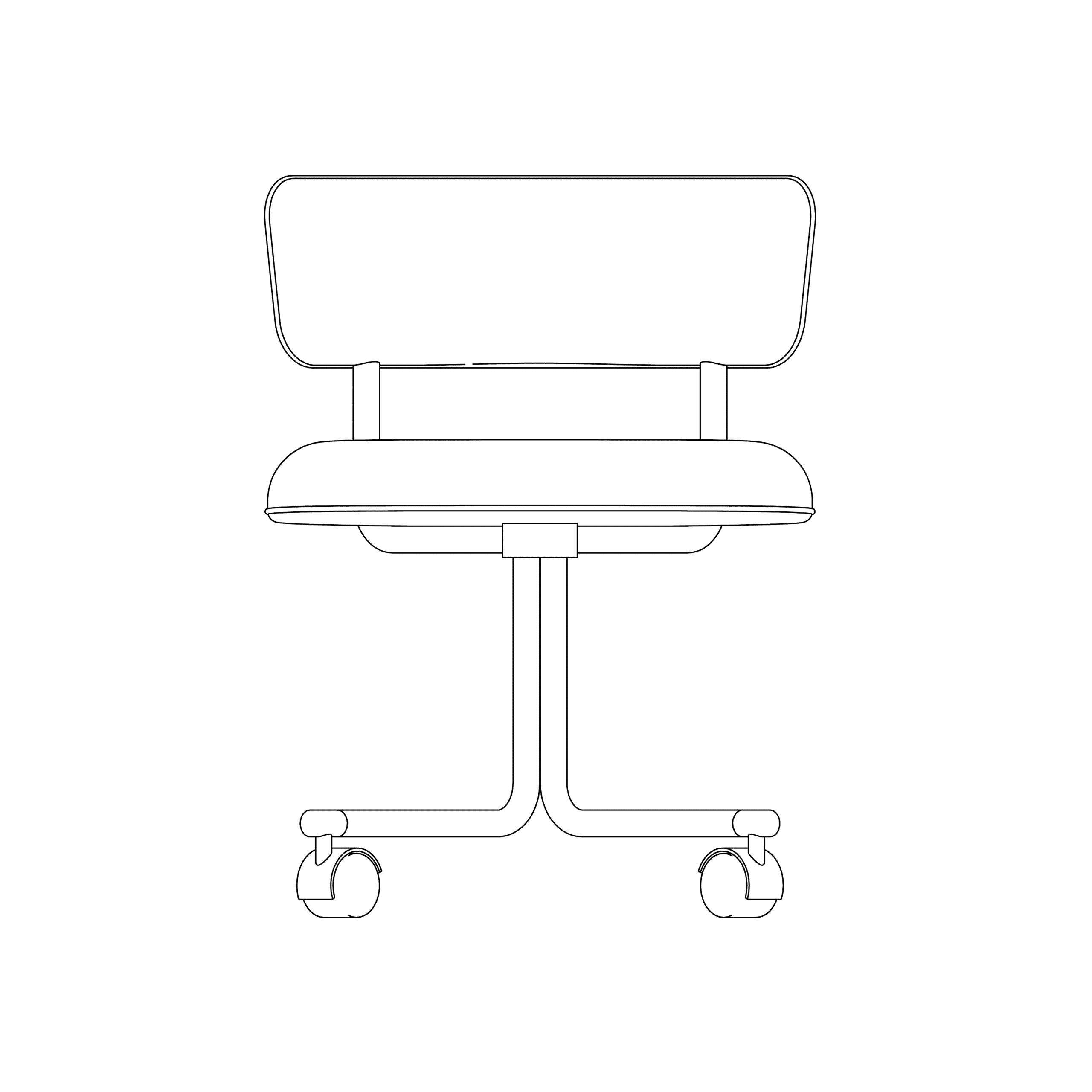 Møbel Copenhagen FONT Chair, Swivel & Castors