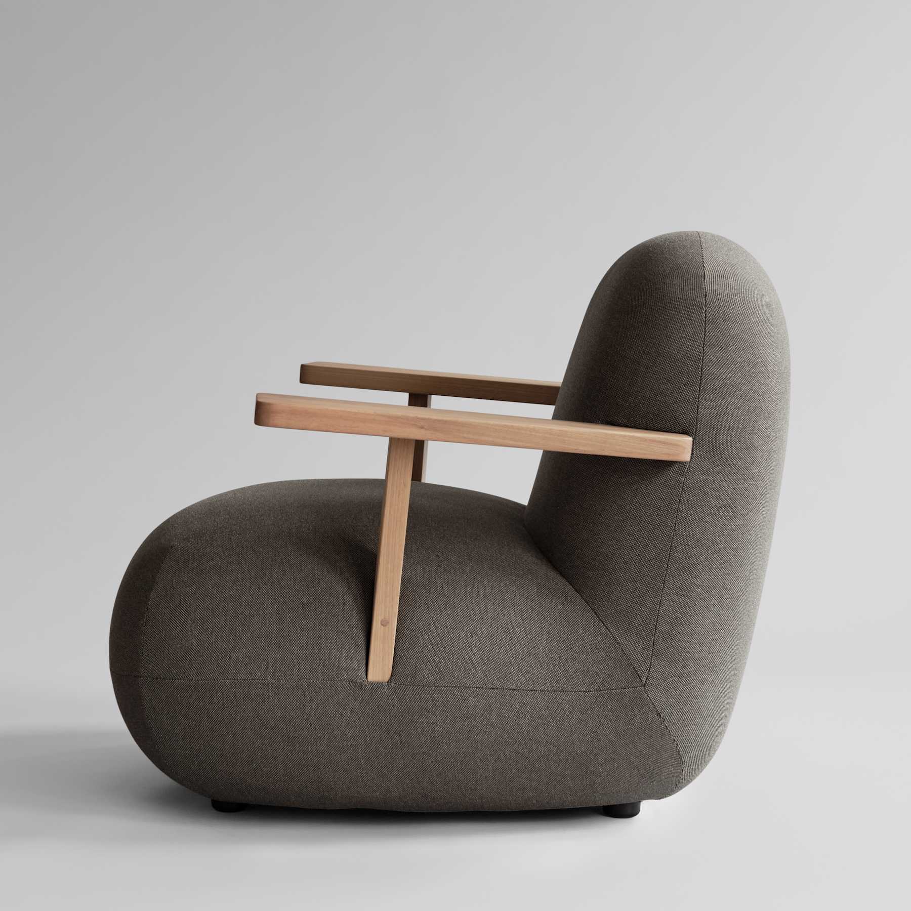 101 Copenhagen Toe Chair Armrest - Teak / Stone Gray