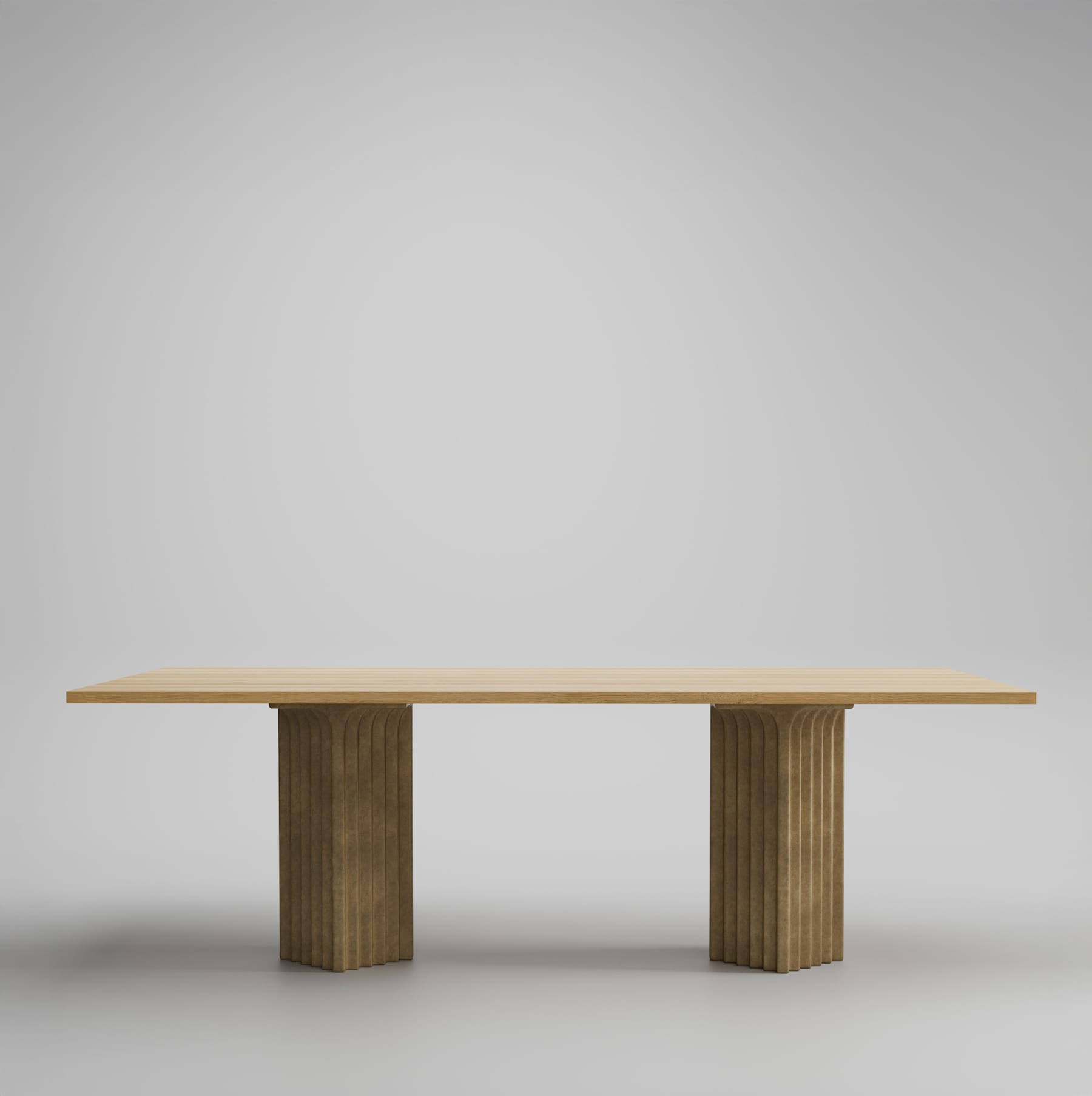 101 Copenhagen Arc Dining Table, Top L250cm - Natural Oak