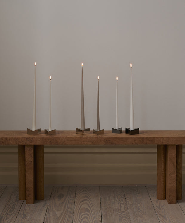 STOFF Nagel Large Taper Candles by by Ester & Erik, Sand, Set of 4