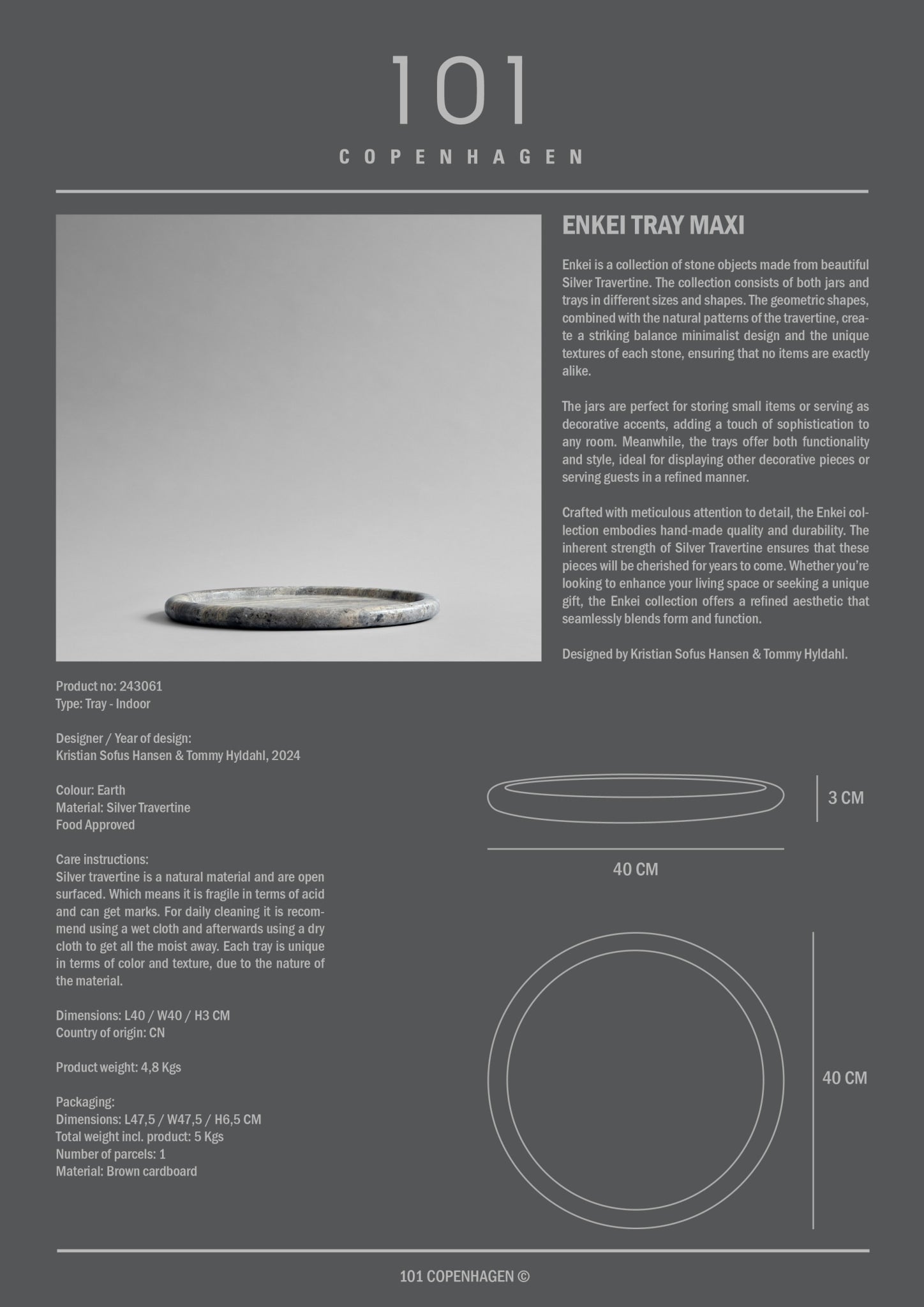 101 Copenhagen - Enkei Tray, Maxi - Earth - Tray