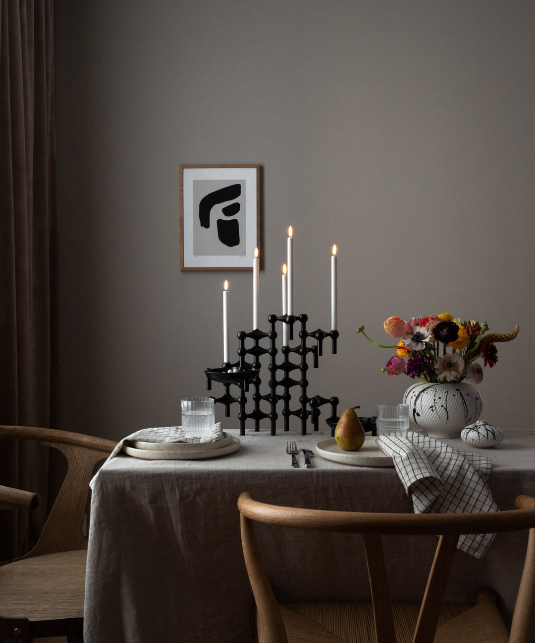 Stoff Nagel Stoff LED Taper Candle by Uyuni Lighting White Set of 2