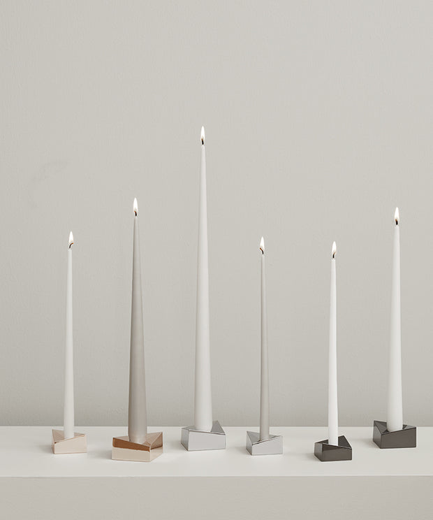 STOFF Nagel Large Taper Candles by by Ester & Erik, Sand, Set of 4