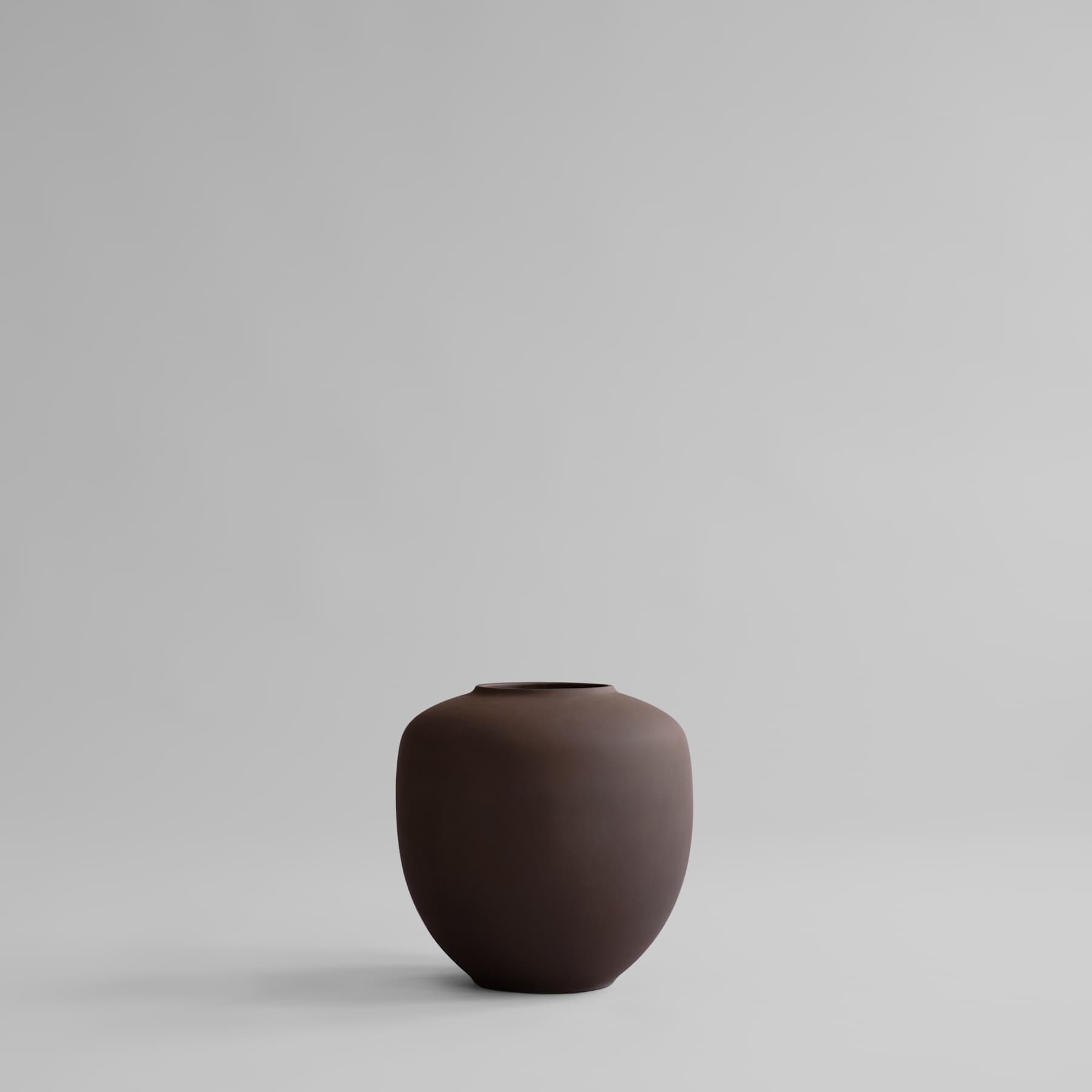 101 Copenhagen Sunao Vase, Medio - Chocolate Brown