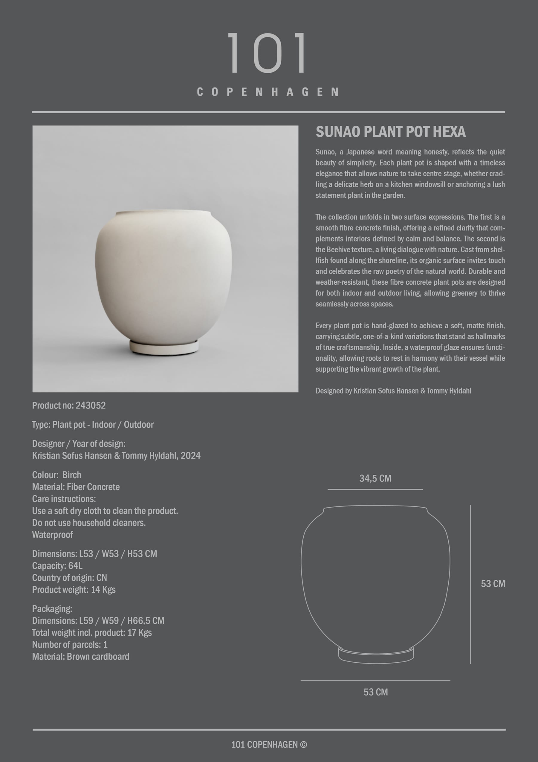 Sunao plant pot 