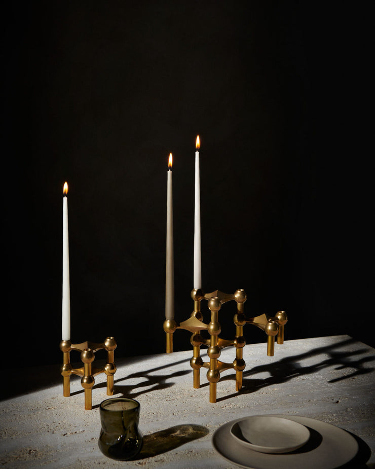 STOFF Nagel Taper Candle by Ester & Erik, Taupe, Set of 6